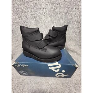 PW Minor Sampson Strap Black Hi‎ Top Boot Size 8.5 3E Style#1131 Wide
